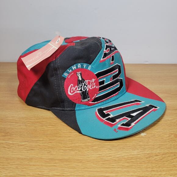 Vintage Rare Coca Cola 1994 Coke Drew Pearson Soda Promo Swirl Hat Snapback - Picture 8 of 15